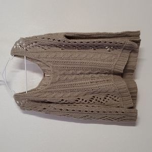 Free People Open Cable Knit Sweater Sz L